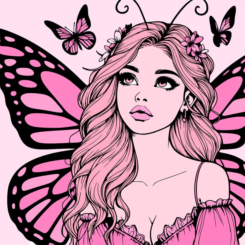 butterfly fairy realistic girl