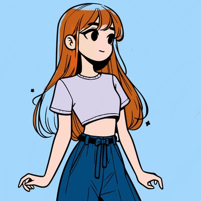 girl in a cute crop top