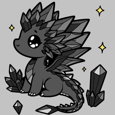 little cute crystal dragon