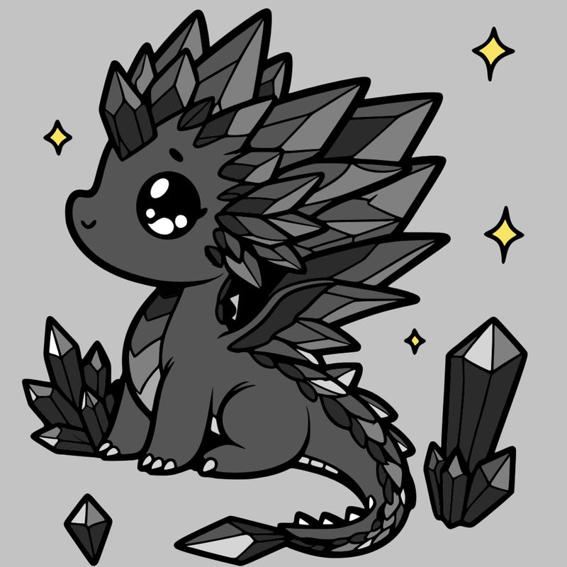 little cute crystal dragon