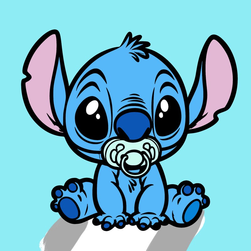 baby stitch with pacifier
