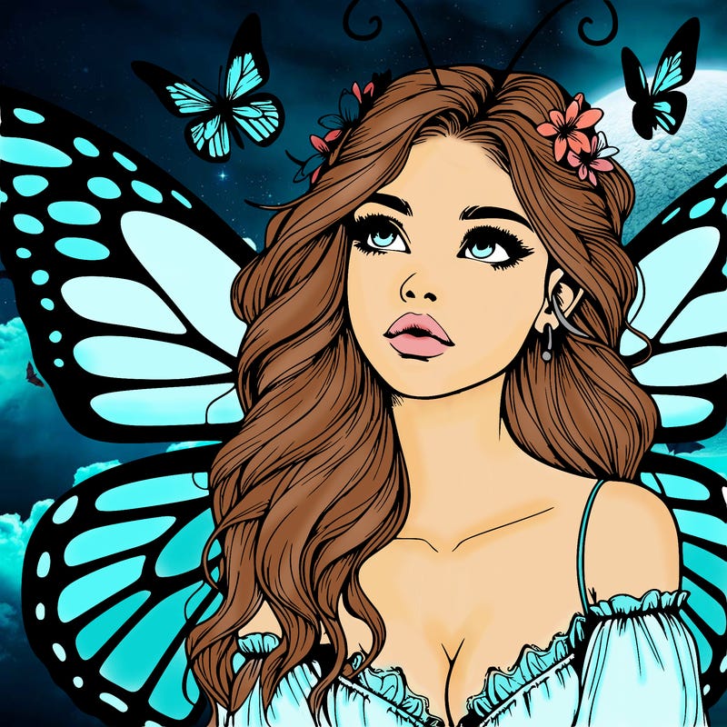 butterfly fairy realistic girl