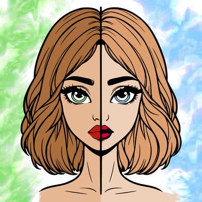 realistic girl split