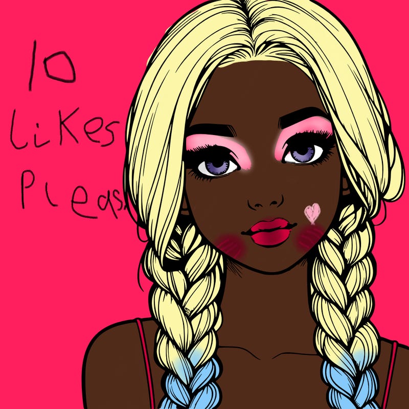 realistic girl with braids