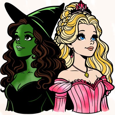 'elphaba and glinda (realistic)