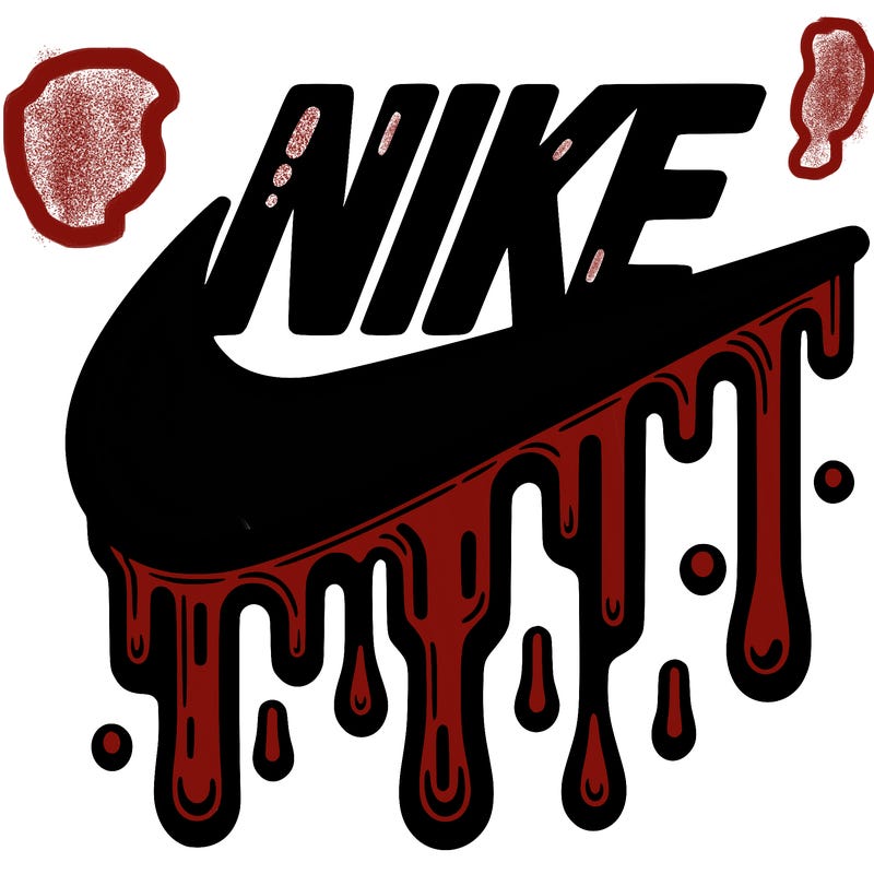 dripping nike logo
