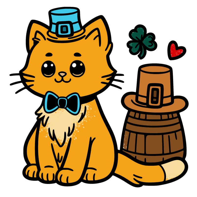 st patrick day cat