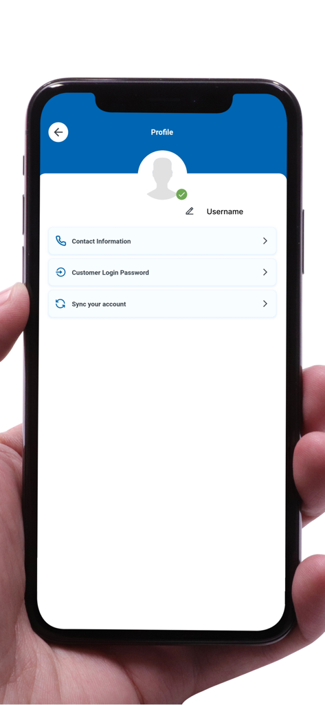 myWorldLink - myWorldLink app profile screen showing account and contact management options