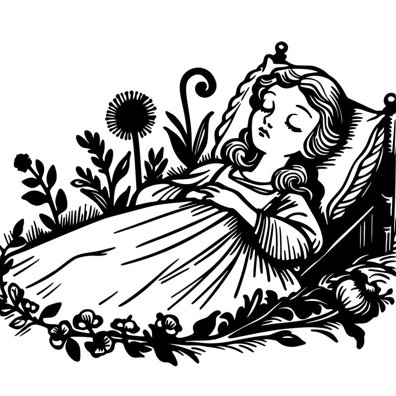 princess sleeping (sleeping beauty style)