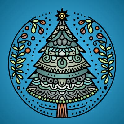 mandala sapin de noel
