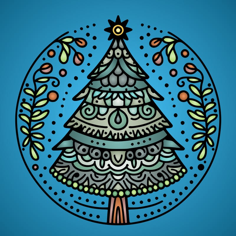 mandala sapin de noel