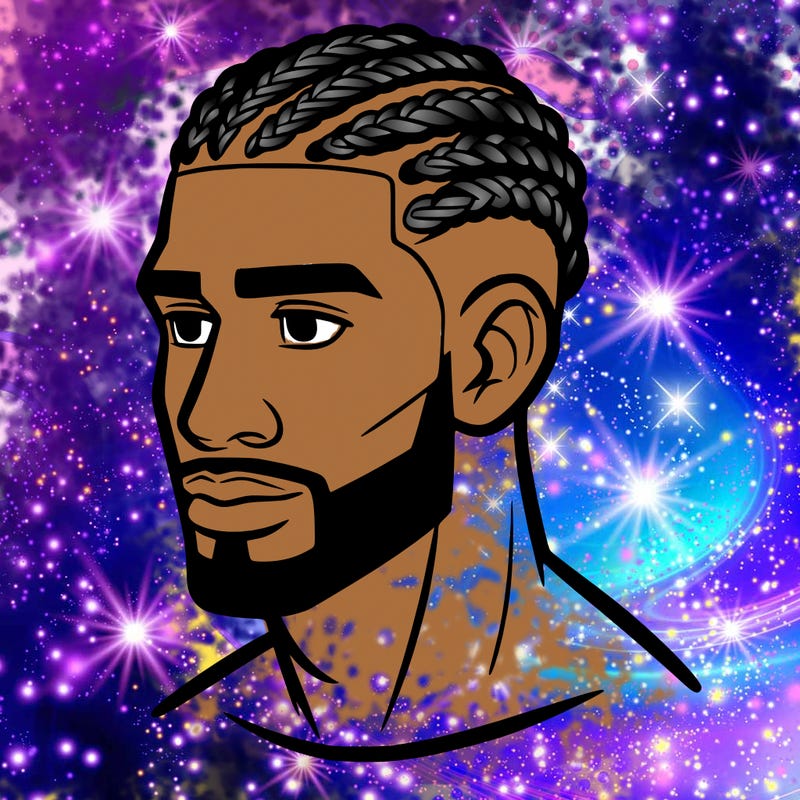 human man with short braids