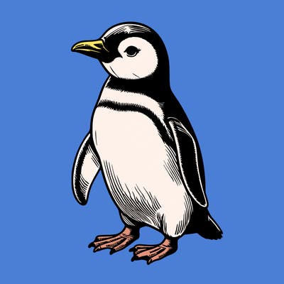 realistic penguin
