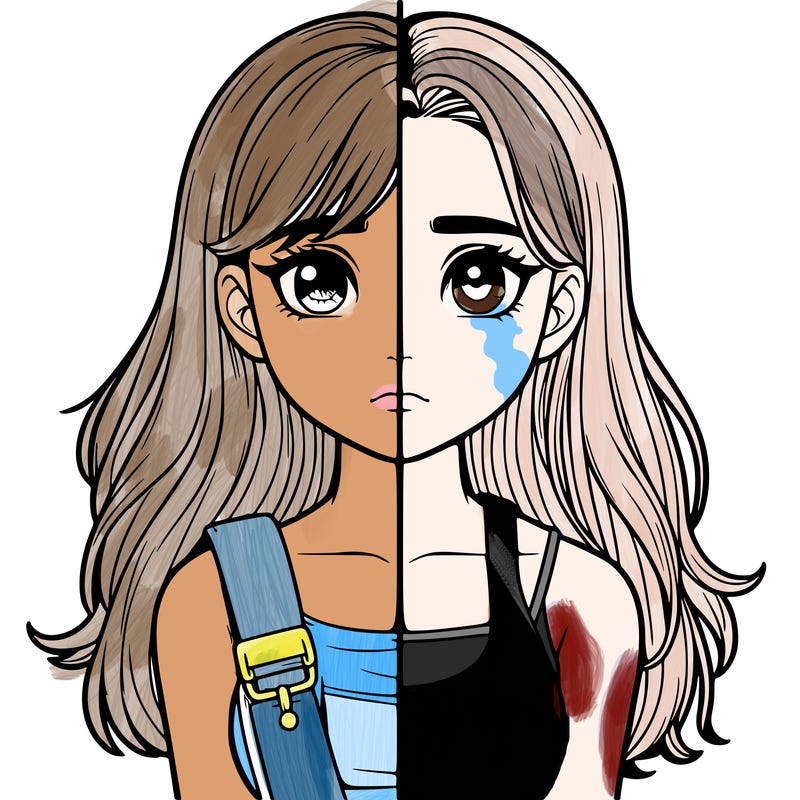 realistic girl split