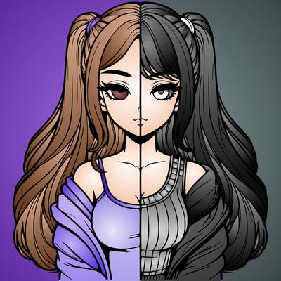 realistic girl split