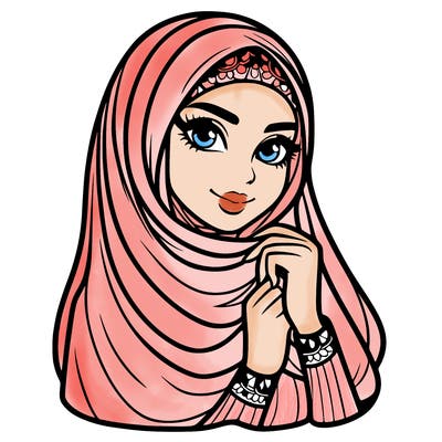 veiled woman