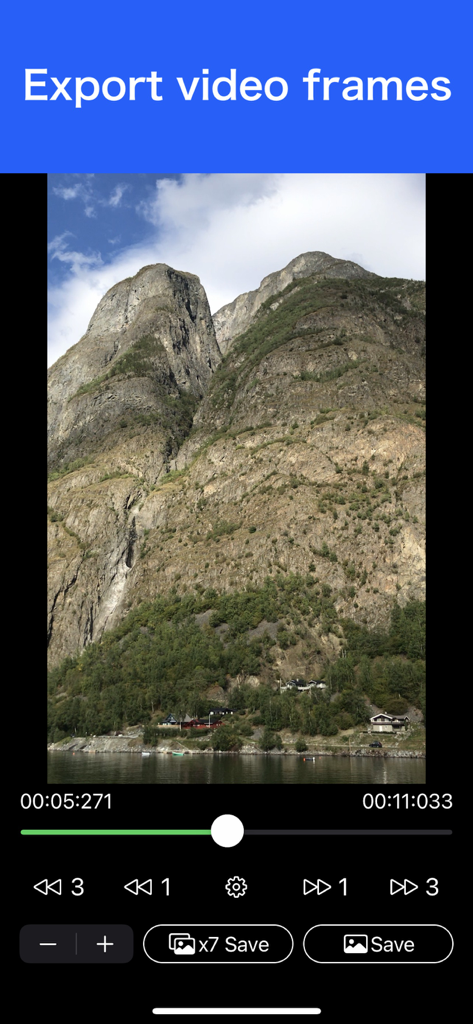 Video to Photo - Grab HD Pic - Interface of the Video to Photo app showing how to export HD frames from a video