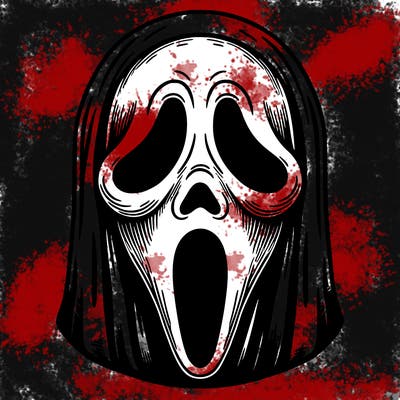 detailed ghostface mask