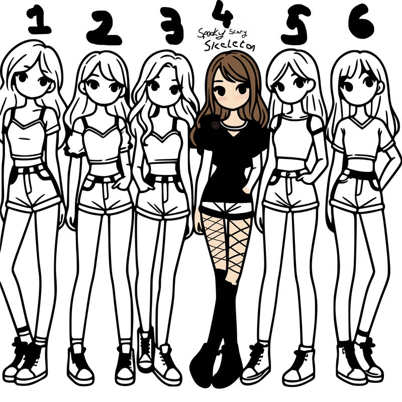 a group of girls wearing crop tops and shorts