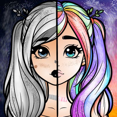 realistic girl split