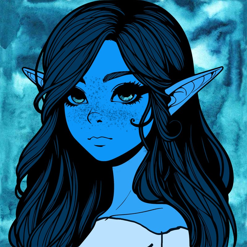 elf girl realistic dark fantasy