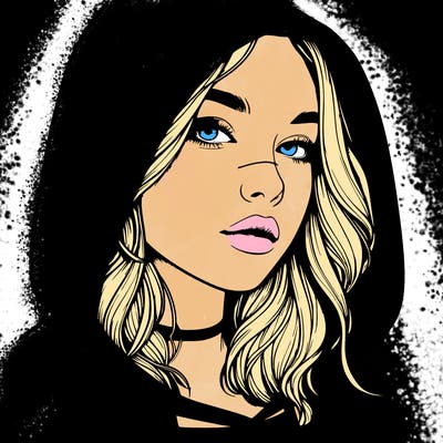 realistic girl with hood on