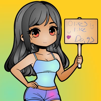 girl in a cute crop top holding a blank sign