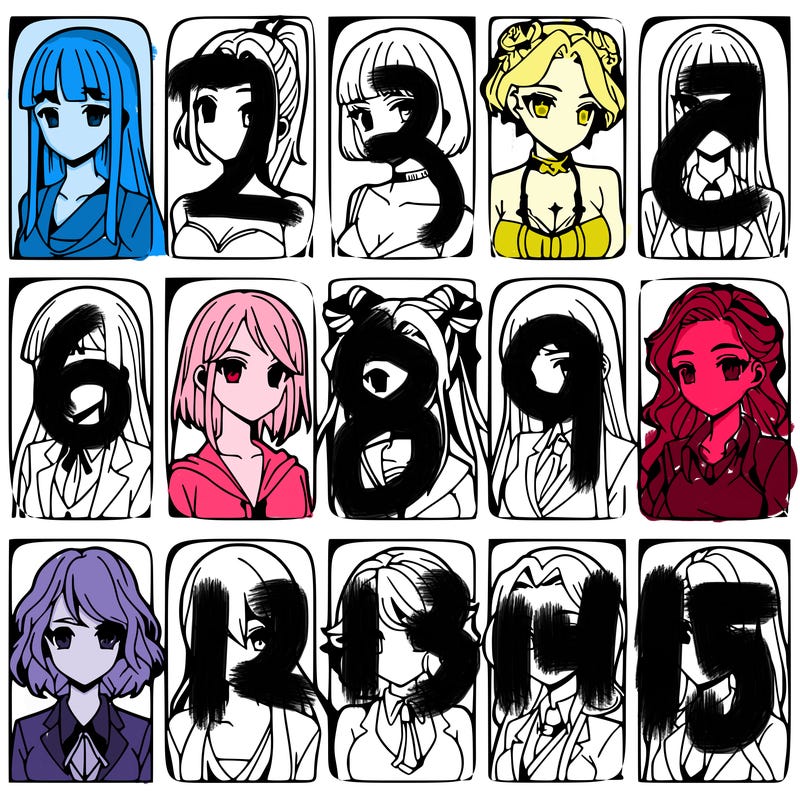 girls that look diffrent anime