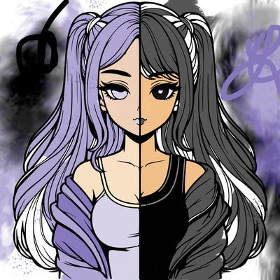 realistic girl split