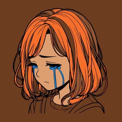 realistic girl crying