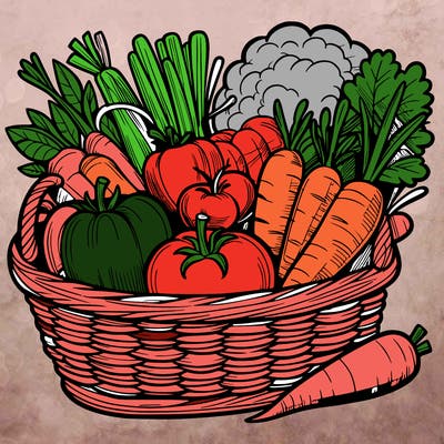 vegetables in a basket