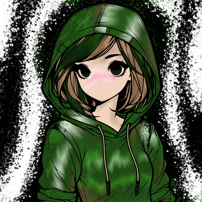 realistic girl with hoodie