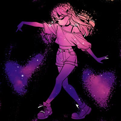 realistic girl danceing