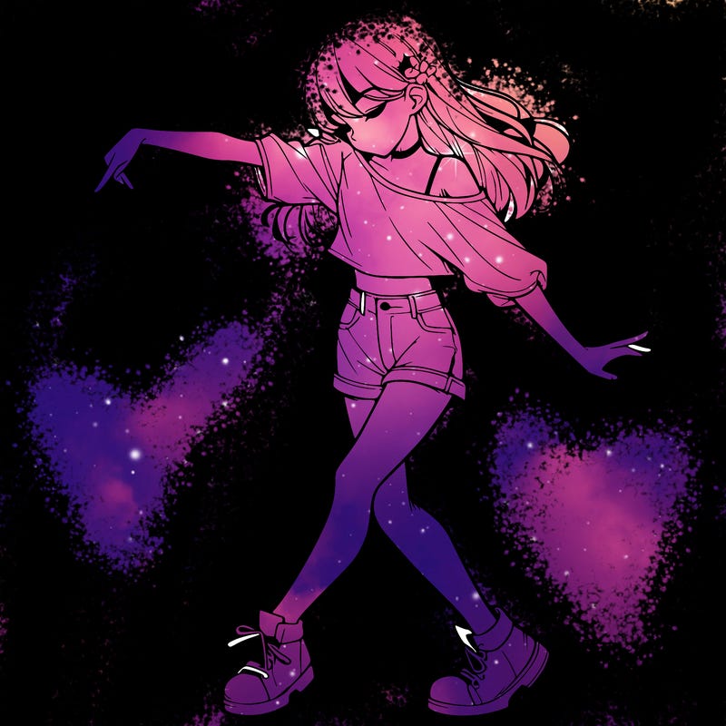 realistic girl danceing