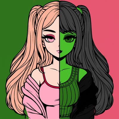 realistic girl split