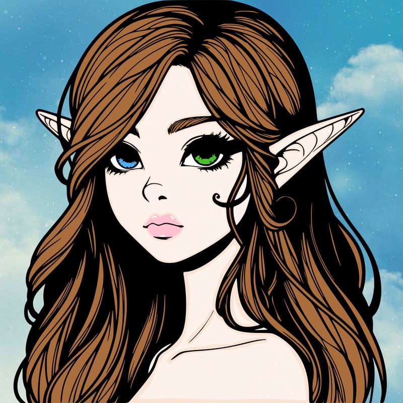 elf girl realistic dark fantasy