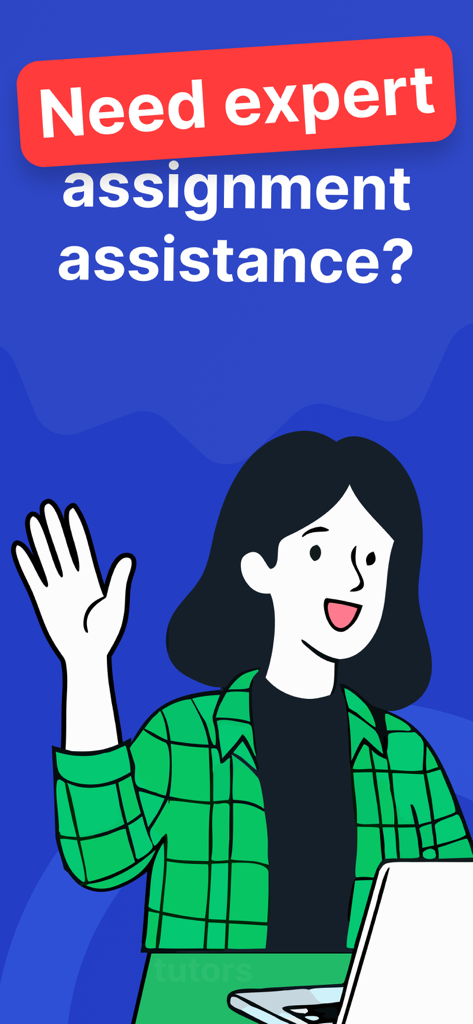 EssayPro: Real Writers Help - Illustration of a student waving from a laptop with text asking for expert assignment assistance.