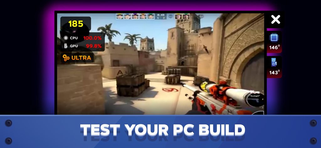 Prueba de rendimiento de benchmark de una compilación de PC personalizada en PC Creator 2