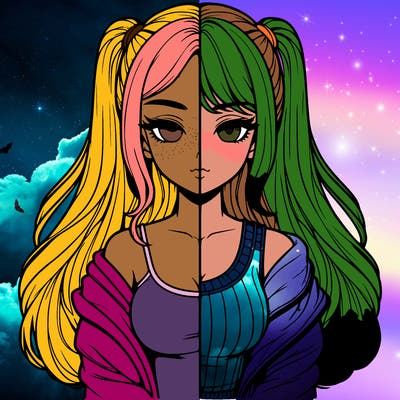 realistic girl split