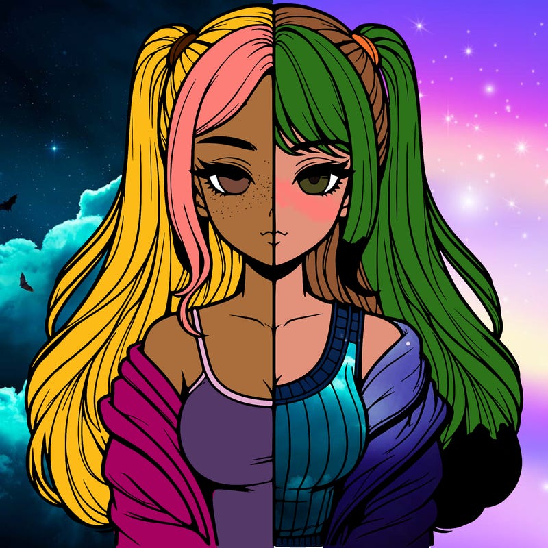 realistic girl split