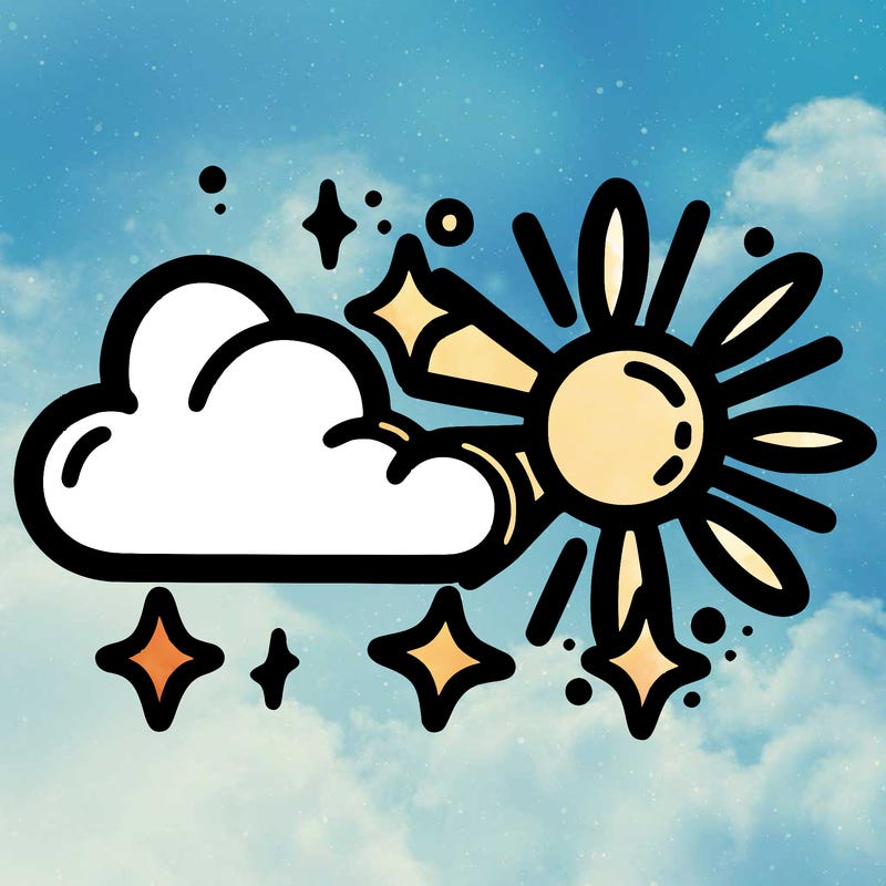 cloud, bright sun, sparkle