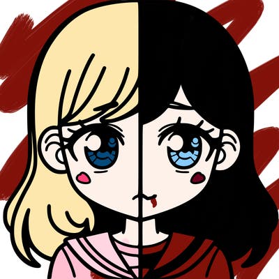 a split of a girl