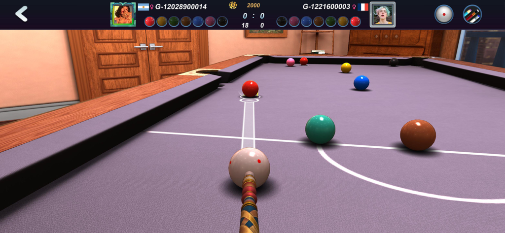 Realistic 3D snooker gameplay in Real Pool 3D 2 with online multiplayer interface