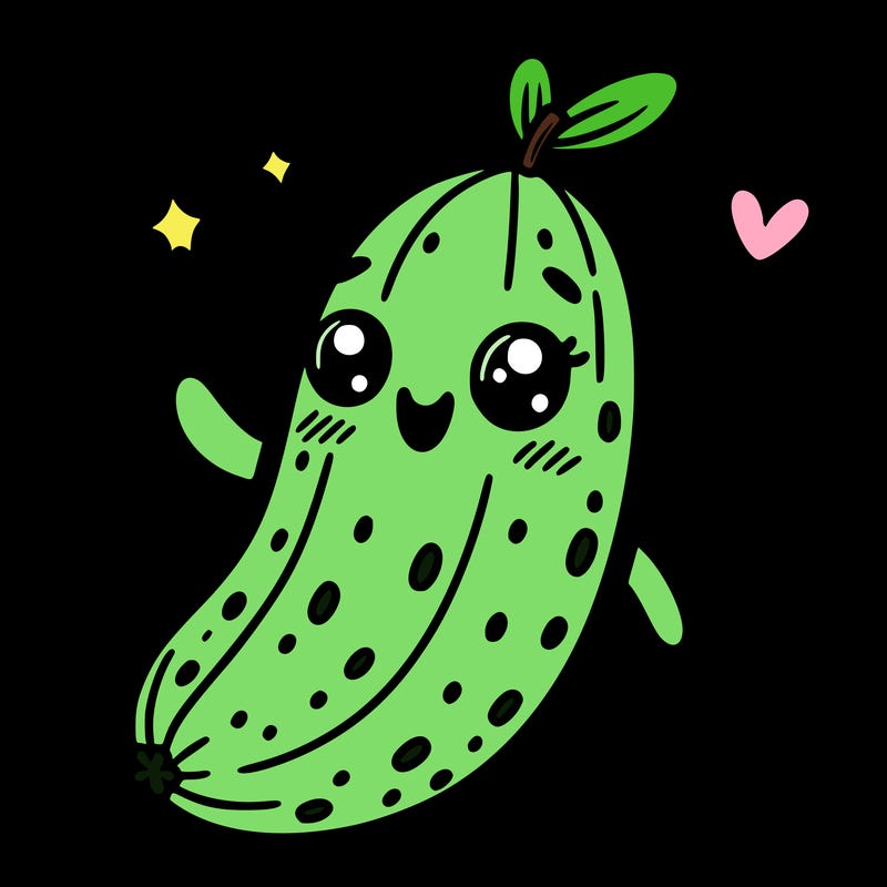 cute, cucumber