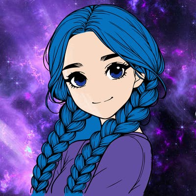 realistic girl with braids