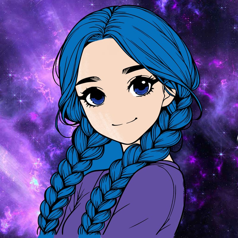 realistic girl with braids