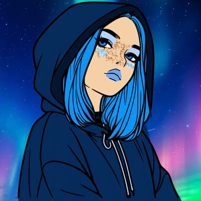 a realistic girl in a hoodie