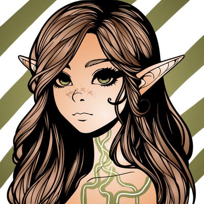 elf girl realistic dark fantasy