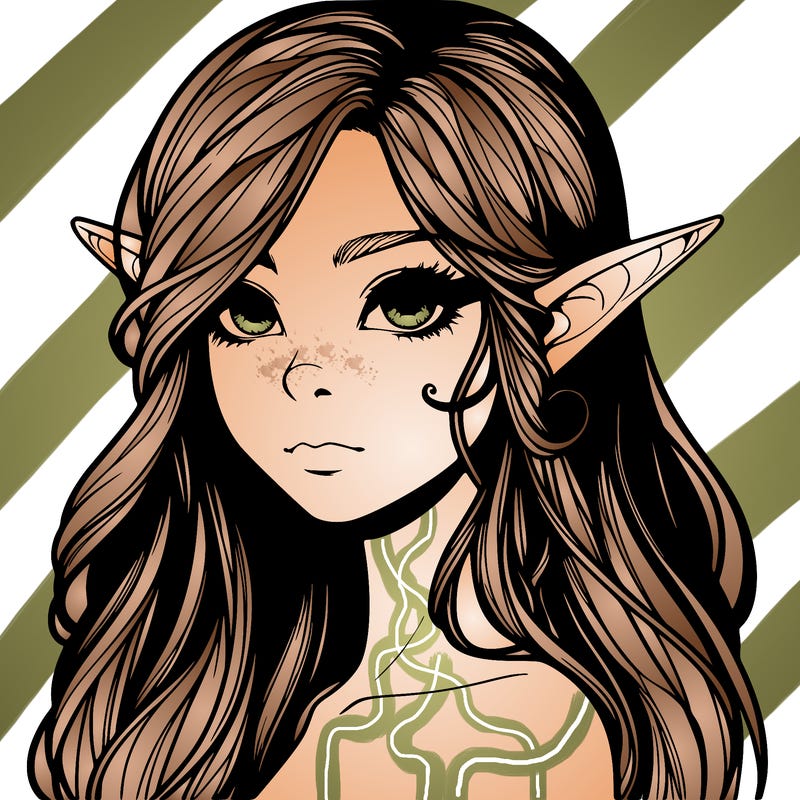 elf girl realistic dark fantasy