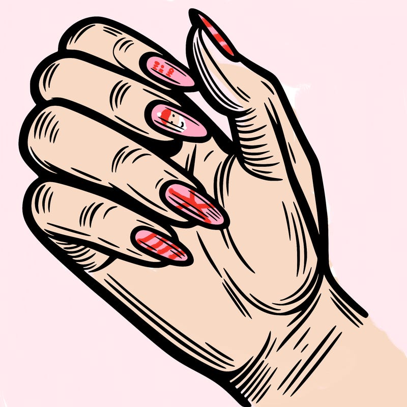 hand with nails